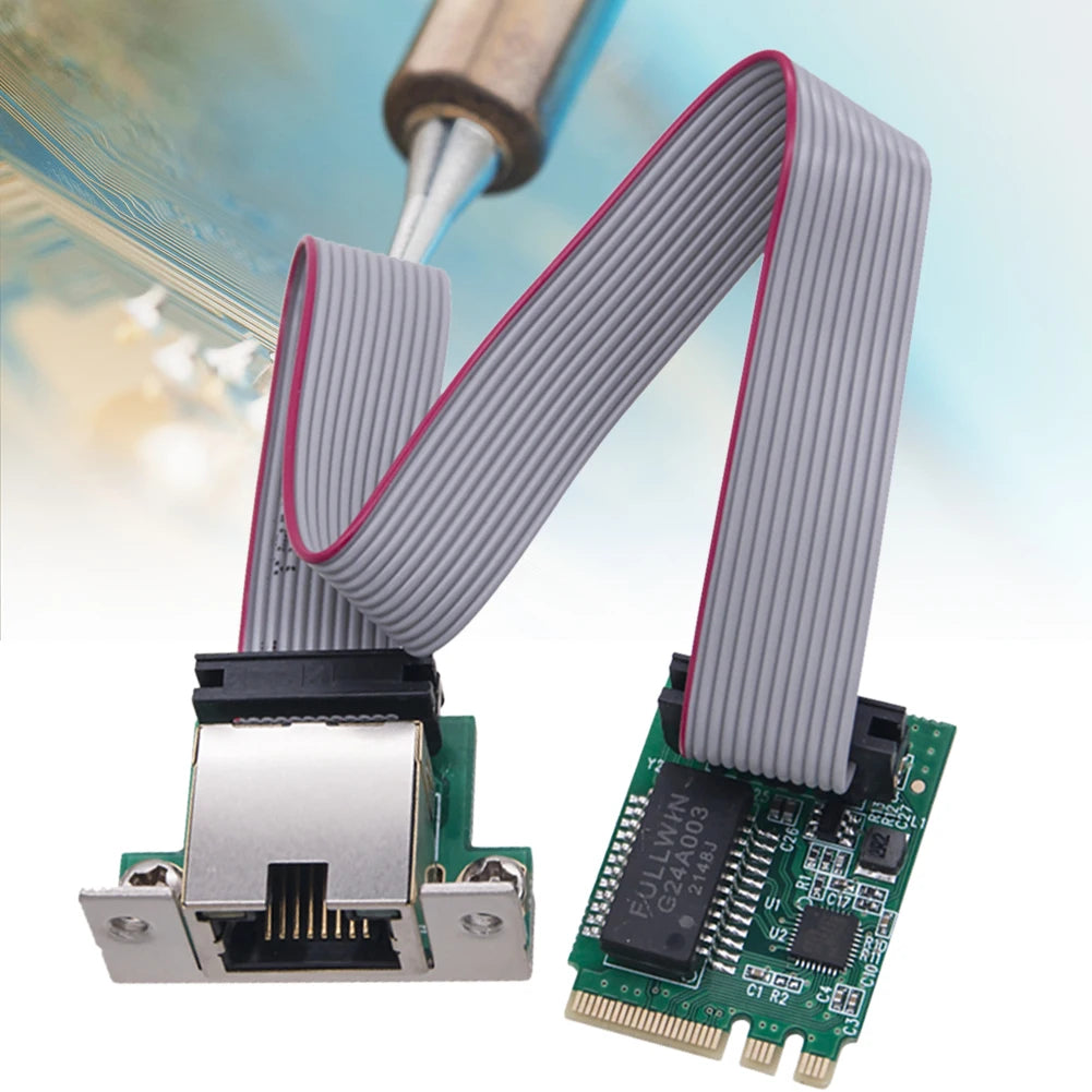 M.2 A+E KEY 2.5G Ethernet LAN Card RTL8111H Chip Single Port Network Card 10/100/1000Mbps M.2 RJ45 LAN Adapter for Windows Linux