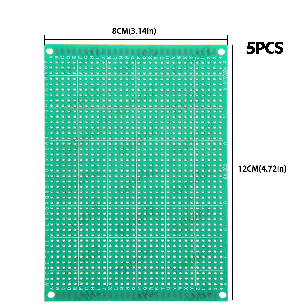 Single Sided Green PCB Prototype Board Universal Through Hole Perfboard for DIY Electronic Projects 6X8cm/7X9cm/3X7cm