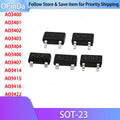 AO3400/3401/3402/3403/3404/3406/3407/3415/ P-Channel SMD MOSFET, SOT-23  Marking Code A09T/A19T/A29T 20/50/100/200/500/1000pcs