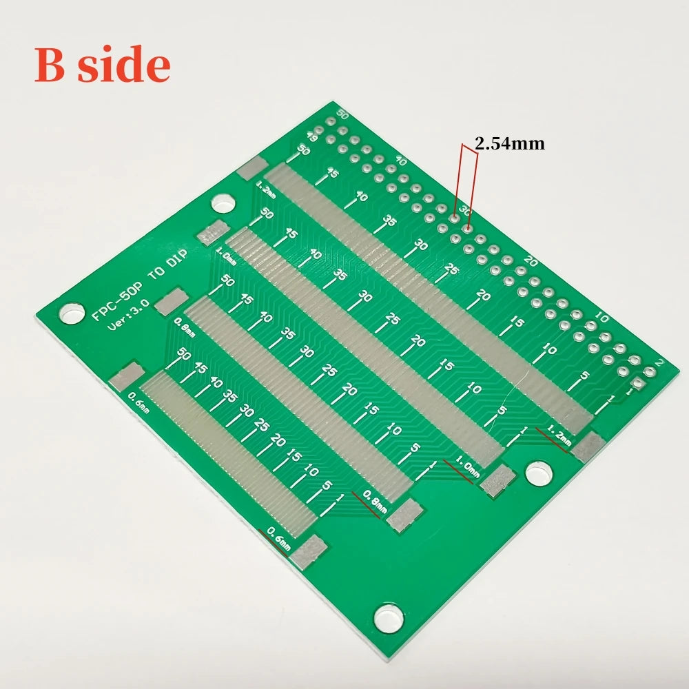 1Pcs FPC/FFC Transfer Board 8 Kinds Spacing 0.5/0.7/0.9/1.1MM 50P TO DIP 2.54MM 0.6/0.8/1.0/1.2MM Double Panel