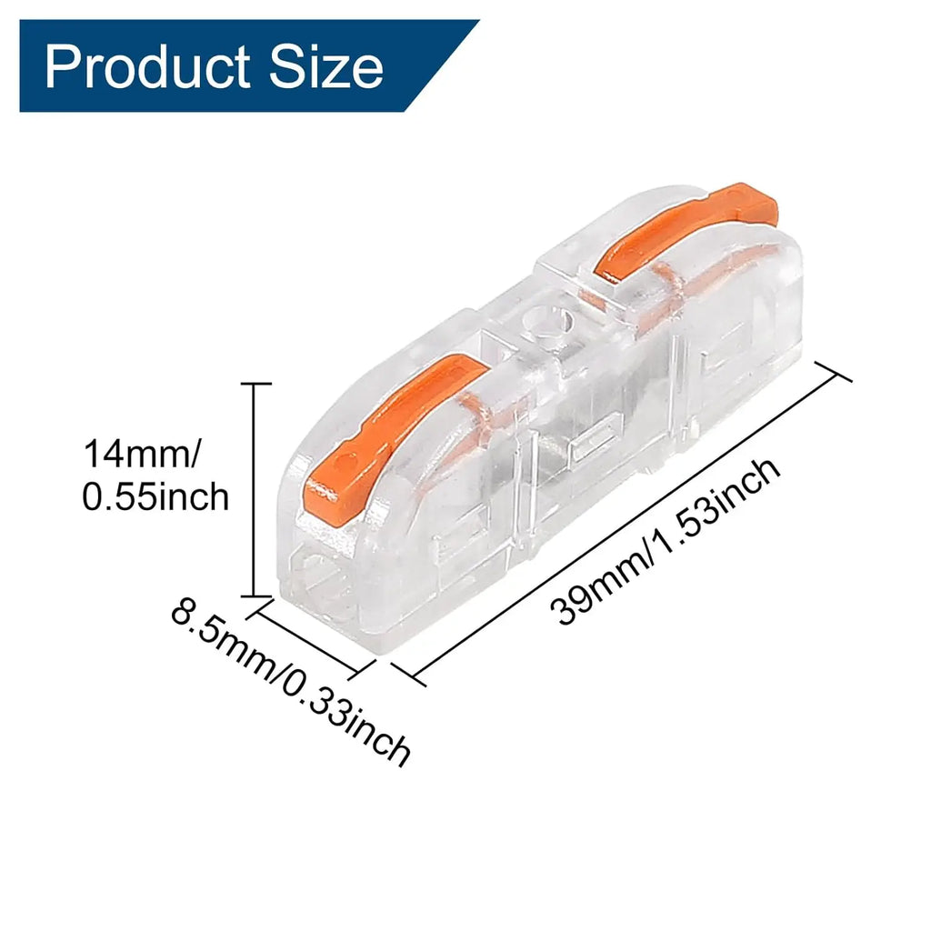 10/50 PCS Mini Fast Wiring Connectors Universal Compact Lever Crimp Splitter Electrical Conductors Push-in Home Terminal Block