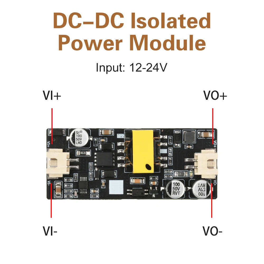 DC-DC DC Converter Isolated Power Supply Module Input 12-24V Output 12V24V Power 15W Singal/Double-ended Terminal Wire