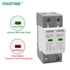 AC SPD Surge Protection 2P  4P 10〜20KA  20〜40KA 30KA〜60KA House Lightning Protector  Low-Voltage Arrester Device Laser Printing