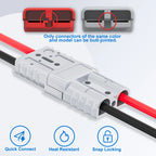 50A Battery Quick Connect Anderson Disconnect Connector 6 to 12 Gauge Battery Cable Connector Quick Disconnect Battery Terminal