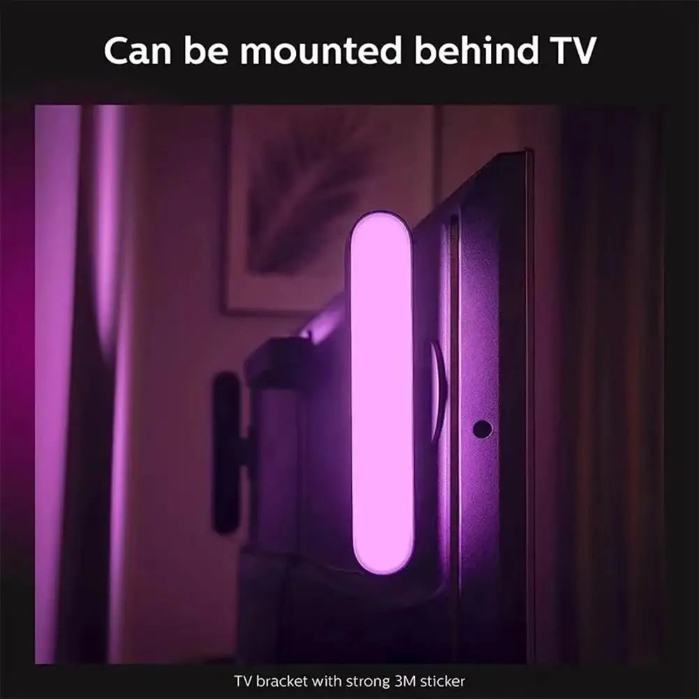 RGB 16 Colors Ambient Light with Remote 1/2 Packs Smart LED Table Lamp for Room Gaming TV and Desktop Party Decoration Light Bar