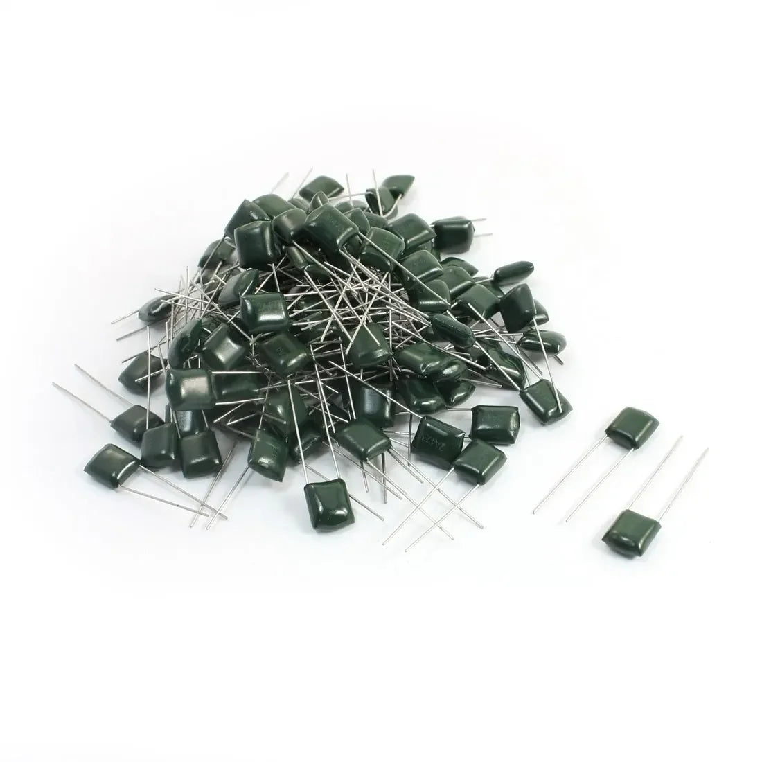50pcs 100V Polyester film capacitor 220pF 330PF 680PF 1nF 10nF 100nF 2A471 2A103 2A182 2A222 2A472 2A682 2A103 2A104 2A334 2A474