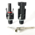 1 pair Solar Photovoltaic Connector Male Female Solar Panel Waterproof Plug and Tool For Inverter M12 Thread 1000V 30A Cable Co