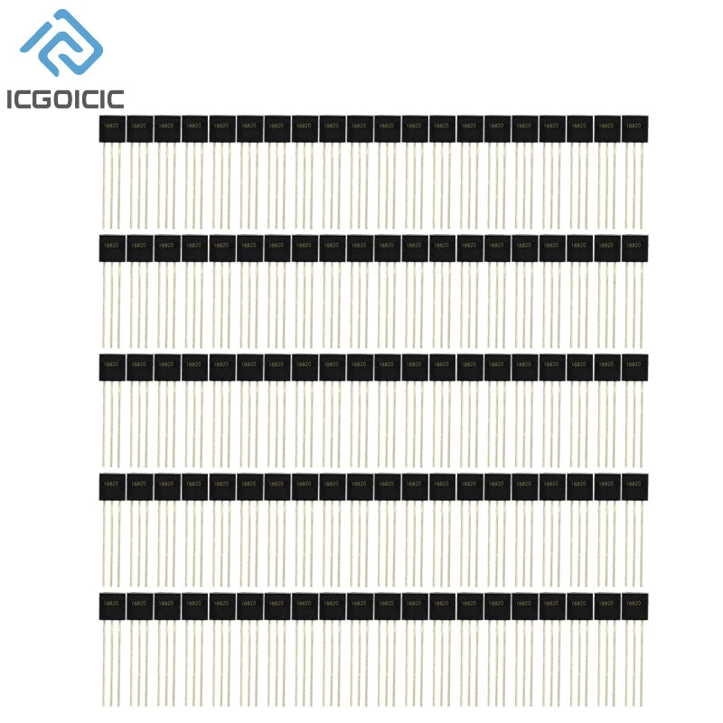 1-100pcs DS18B20 DS18B TO-92 Chip Programmable Digital Thermometer Temperature Sensor Temperature Acquisition TO-92