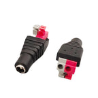 2/5/10PC DC 12V Male Female RCA BNC Connectors 5.5*2.1/2.5mm Welding-Free Power DC Plug Adapter Jack Socket For LED CCTV Camera
