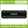 Waveshare Modbus RTU 32-Ch Relay Module, RS485 Interface, With Multiple Isolation Protection Circuits