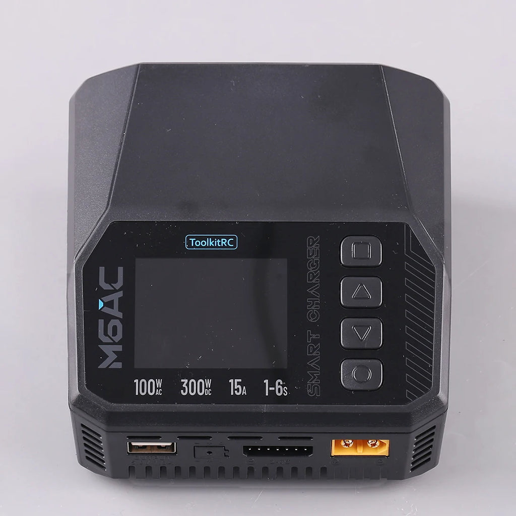 ToolkitRC M6AC 15A 300W Multifunctional LiPo Battery Charger Smart 1-6S Balance for RC Models - High Power RC Accessory