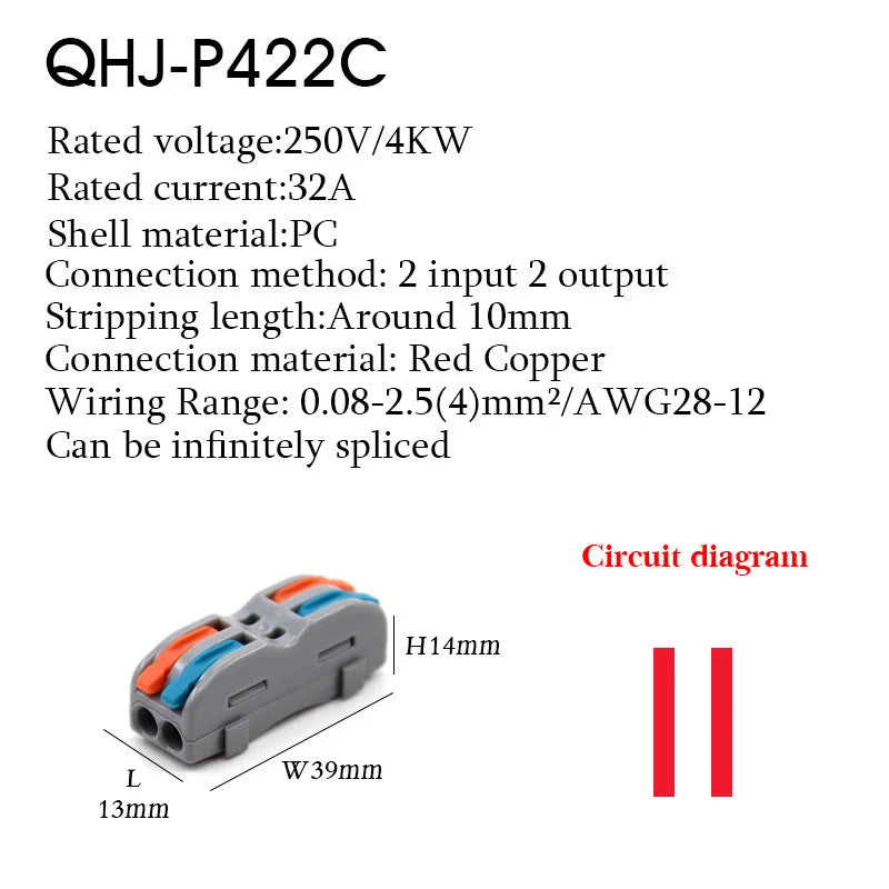 Wire Connector 222 3 4 5 Pin Splicing Terminal Blocks Led Strip Lighting Electric Quick Connectors Mini Conductor Rail Conector