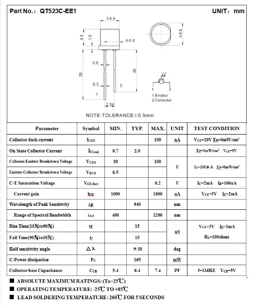 20pcs/1pc Innocuous Photoresistor Diodes 5MM 5800B LDR Resistor Light Dependent LED Diode