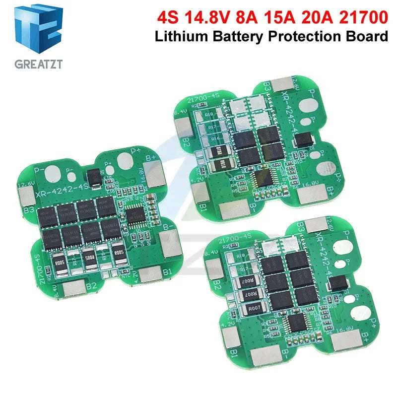 4S 21700 BMS 20A 15A 8A Charging Module 16.8V Li-ion Lithium Battery Charge Board Protection Board for Drill Motor Electric Tool