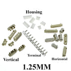 10sets Sh1.0 Jst1.25 Ph2.0 Xh2.54 Sh/jst/zh/ph/xh Horizontal / Vertical Smd Pin Header + Housing + Terminal Set 2.54mm