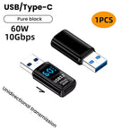 NNBILI USB 3.2 Digital Display Adapter 10Gbps USB Male TO USB Female Converter Fast Charging Data USB C Adapter For PC Laptop