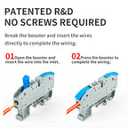 6MM DIN Rail Terminal Blocks Free Splicing Compact Quick Lever Wiring Connector Spring Cable Connection Terminal Press 32A 450V