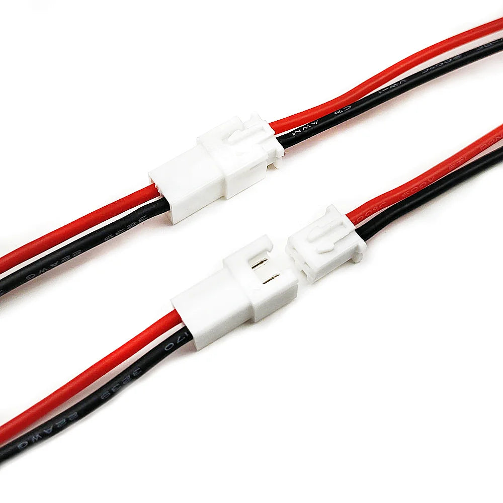 5/10Pairs JST XH 2.54mm 2Pin Female Male Connecting Plug Connector With 10CM 22AWG Soft Silicone for Tiny Drone Battery Terminal