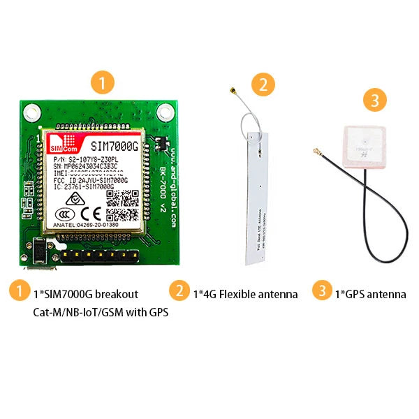 AND GLOBAL Design Original SIMCOM NB IoT Module SIM7000G Breakout with GPS