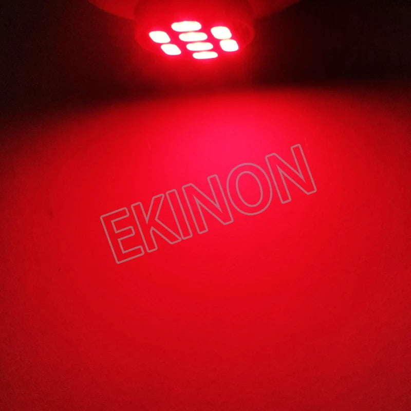 50pcs AC DC 6.3V 6V BA9S T4W Non Polar No Ghosting Pinball Game Machine LED Light Bulb Anti Flickering 8SMD 1206 White Green Red