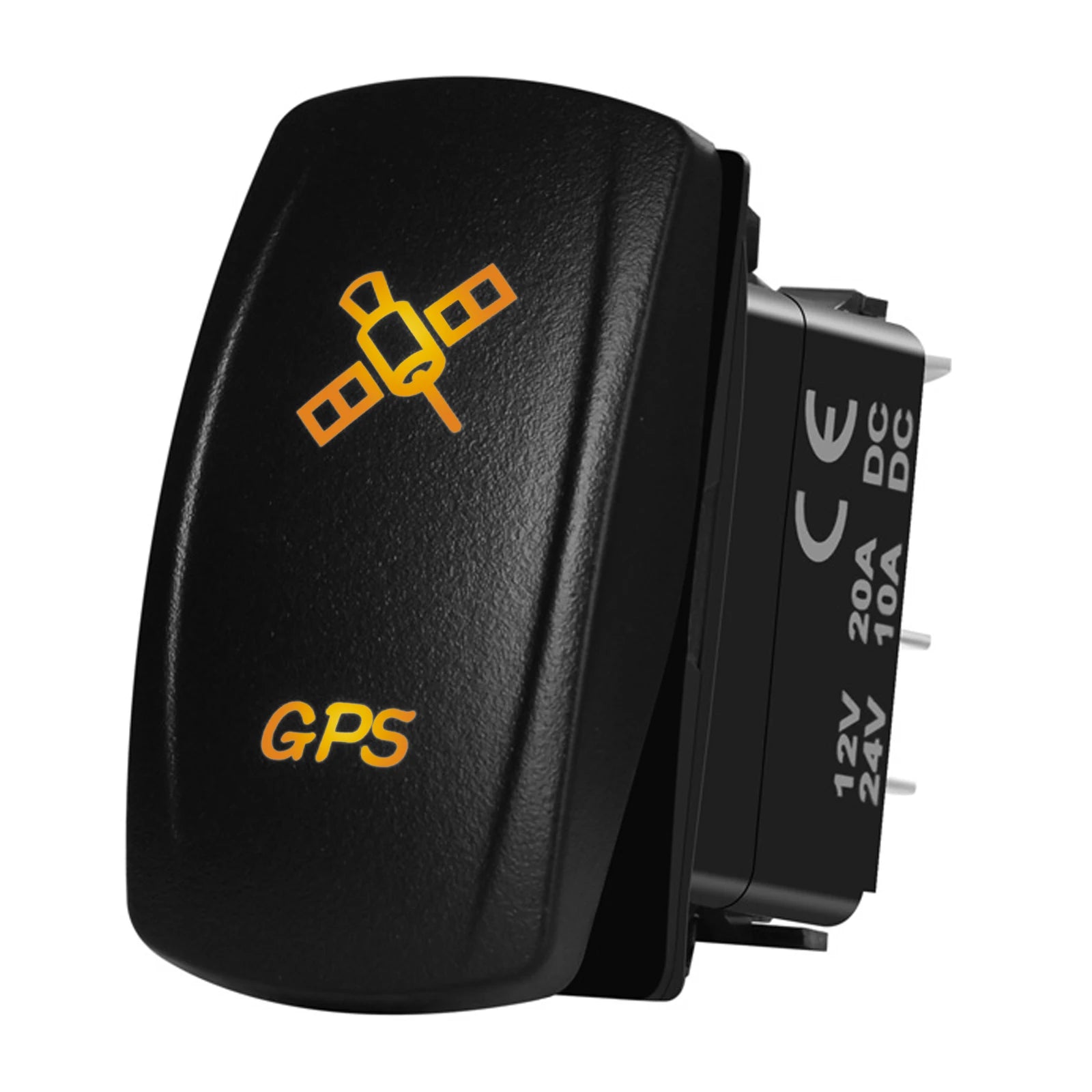 Marine Boat Rocker Switch 12/24V Orange Backlit Anchor Beacon Up Down Button ON OFF/ON OFF ON Momentary Toggle Switch Waterproof