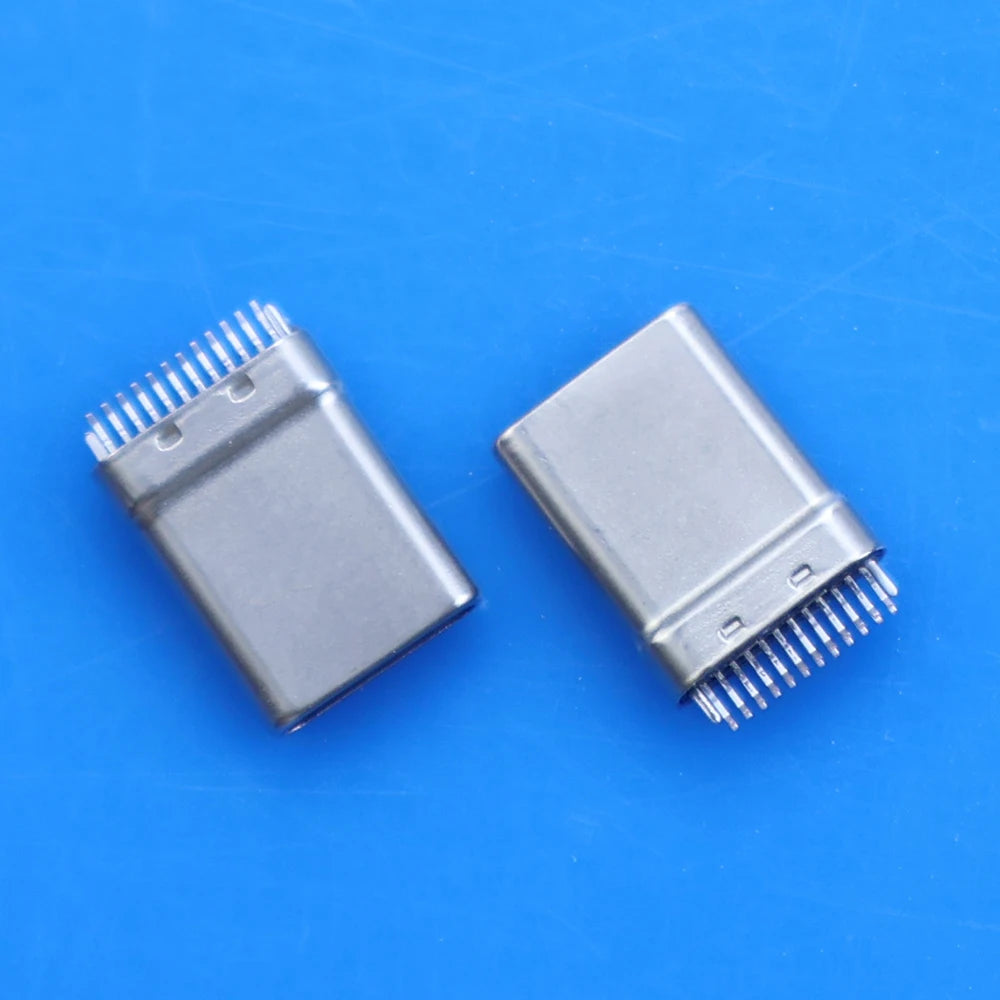 USB 3.1 Type C Connector 24 /8Pins Male/Female Socket Receptacle Adapter to Solder Wire & Cable 24 Pins Support PCB Board