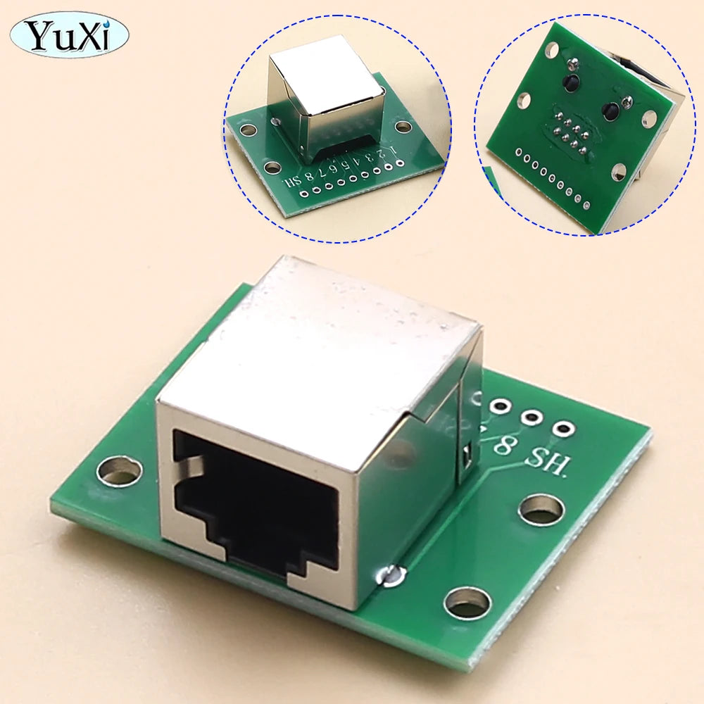 1-10pcs RJ45 Adapter Board To XH2.54 Modular Ethernet Connector Network Interface Breakout Board Pin Header 8P Adapters