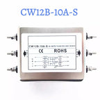 Three-Phase Power Filter inverter EMI Servo Filter Purifier CW12B-10/20/30/40/50/60A-S/SR AC 380V Three-Wire Rail Mount Terminal