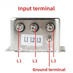 3 Phase AC DC EMI Filter Anti-interference Power Line Filter 380V for Linear Audio Amplifier Purification Socket
