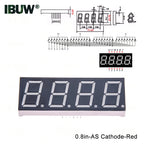 2pcs 0.8inch Digital tube Common AnodeCathode Red 1 2 Bit digital Tube LED Display 7 segment 0.8 3 4