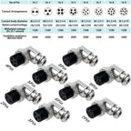 5/10 Sets GX16 2/3/4/5/6/7/8/9 Pin Aviation Connector Male Female 90 Degree Right Angle M16 Circular Cable Plug Socket