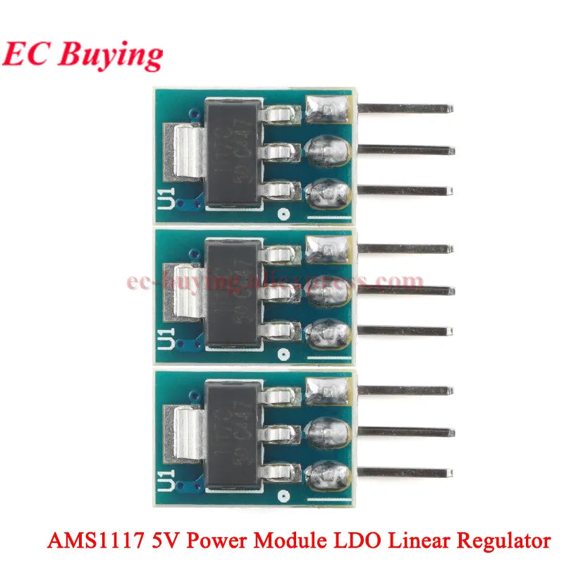 100Pcs/1pc AMS1117 3.3V 5V Power Supply Module AMS1117-3.3 AMS1117-5.0 LDO Linear Voltage Regulator Board 800mA PCB