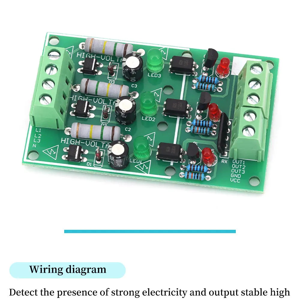 1/2/3/4/8-Bit AC 220V Optocoupler Isolation Module Voltage Detect Board Adaptive 3-5V For PLC Isolamento Fotoaccoppiatore Module