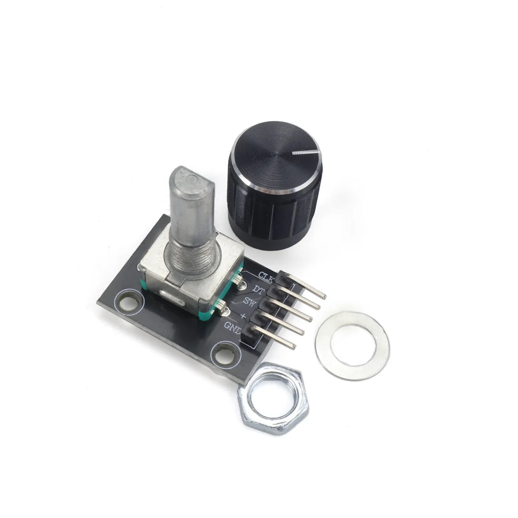 KY-040 360 Degrees EC11 Rotary Encoder Module Brick Sensor Switch Development Board for Arduino With Pins Knob Cap DIY 5V