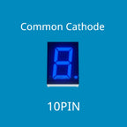 LoCNService 30PCS 0.8Inch Digital Tube LED Display 1 Bit Red Yellow Green Blue White Common Anode / Cathode 7 Segment 0.8 inch