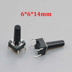 20/50/100pcs 6x6 PCB Momentary Mini Micro Tactile Tact Push Button 4-Pin Self-reset Switch 6*6*4.3/5/6/7/8/9/10/11/12/13/14/15mm