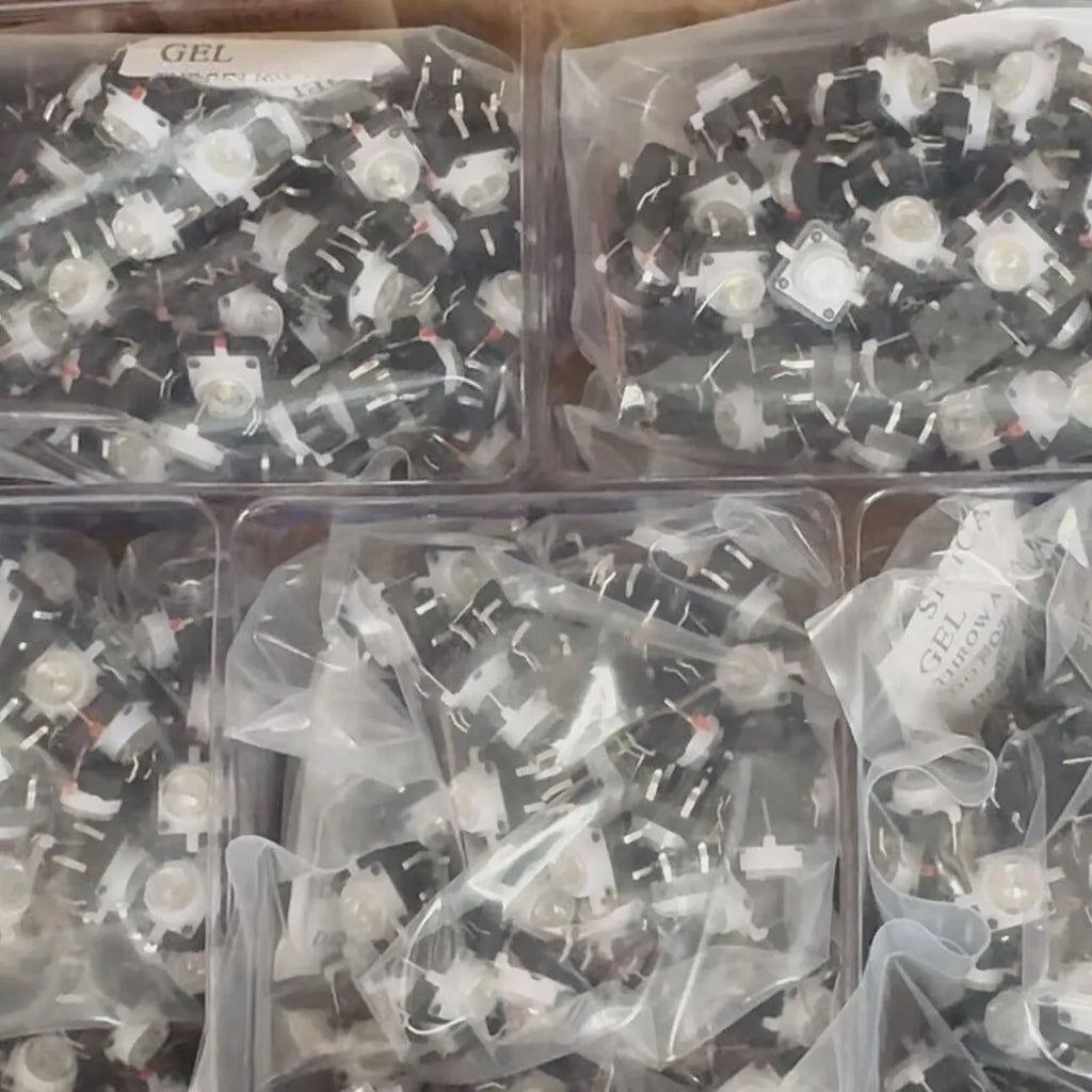 10PCS 12X12X7.3mm With Light Led 3V 6Pin DIP Momentary Push Button Not Fixed Tact Switch Illumination Button PCB Mounting