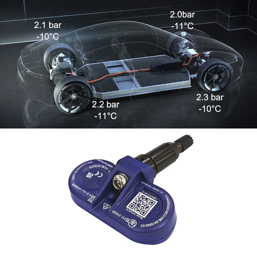 For Tesla Model 3 Y S X (2021–Present) Tire Pressure Monitor Sensors: BLE Bluetooth TPMS Sensor Replaces 1490701-01-C