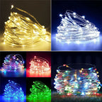 1M 2M 3M 5M Copper Wire LED String lights Holiday lighting Fairy Garland For Christmas Tree Wedding Party Decoration