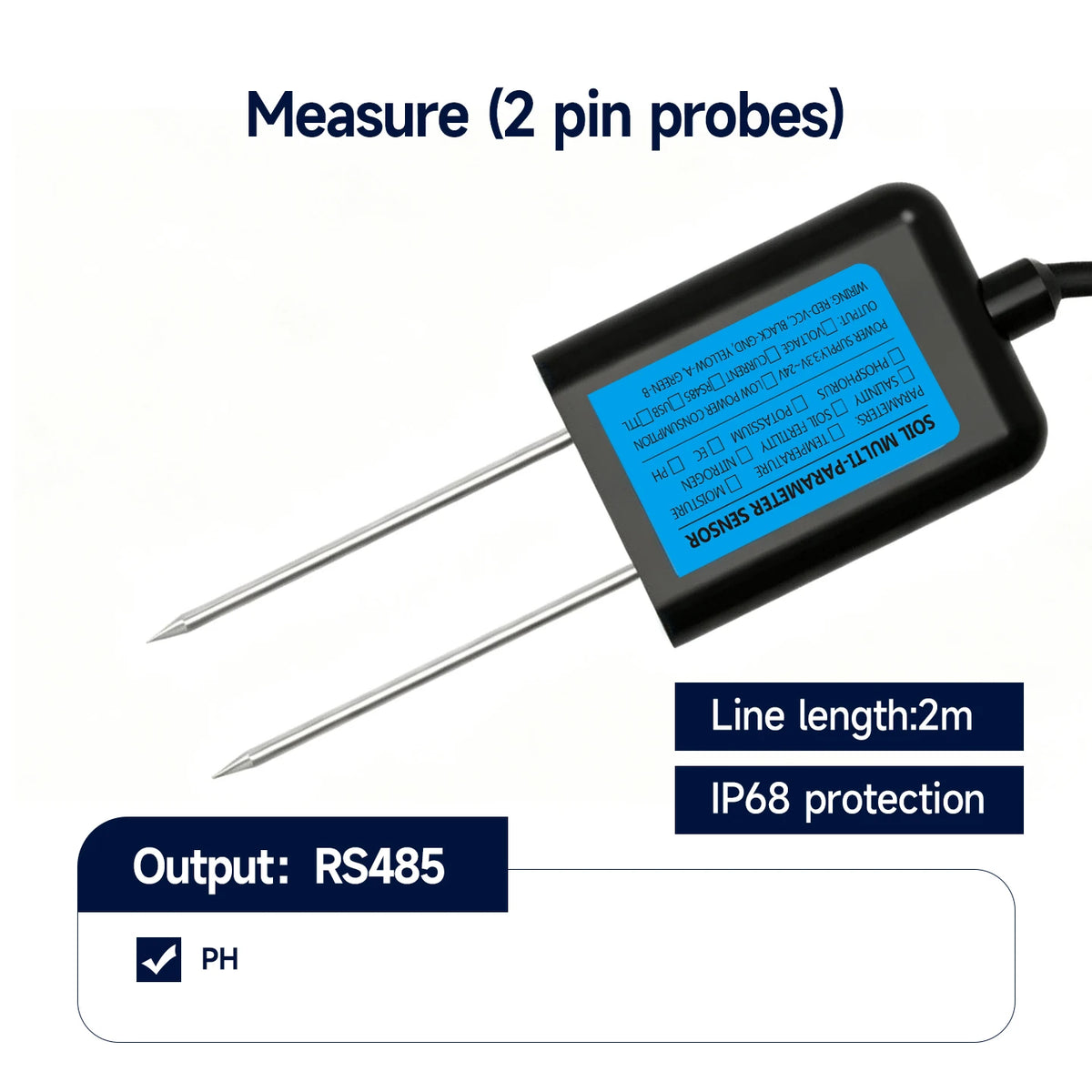 High Precision Agriculture Soil Sensor Moisture Temperature Humidity EC PH NPK with Optional 4-20mA 0-5V RS485 Output
