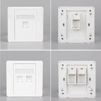 86 Type Computer Socket Panel CAT5E CAT6/6A/7/8 Network Module RJ45 Keystone Cable Interface Outlet Wall Switch