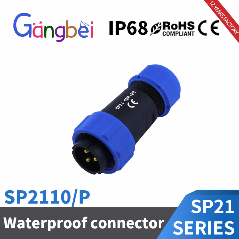 SP21 Aviation Male/Female Docking Plug Socket SP2110P SP2111S SP2112S SP2115S IP68 Waterproof Connector Gangbei