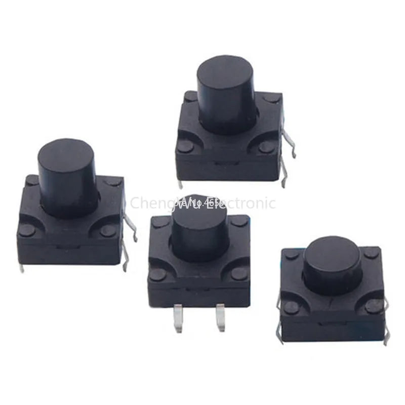 20pcs/lot 12x12mm Panel Waterproof Tact Switch 12*12*6/7/8/9/10/12mm Dustproof Switch 4Pin DIP Micro Buttons