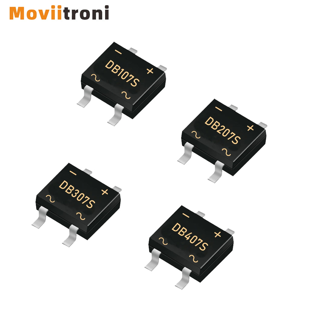 50pcs DB107S DB207S DB307S DB407S Bridge Rectifier SMD Diode 1A 2A 3A 4A 1000V