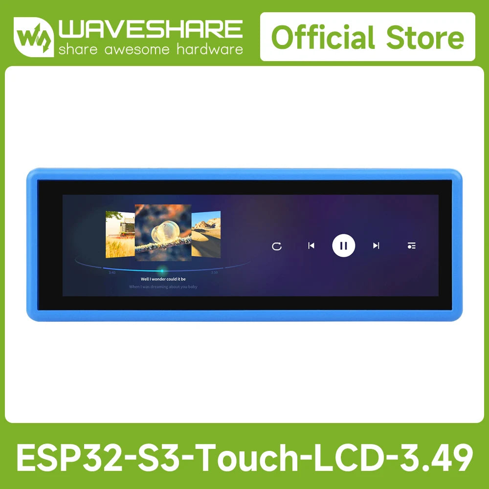Waveshare ESP32-S3 High-Performance Development Board With 3.49inch IPS Capacitive Touch Display 172×640, ESP32-S3R8 Dual-core