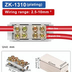 T‑Type Wire Connector ZK Terminal Splitter I-type Brass Clamp Electrical Wire Junction Box for Household Lighting Socket Wiring