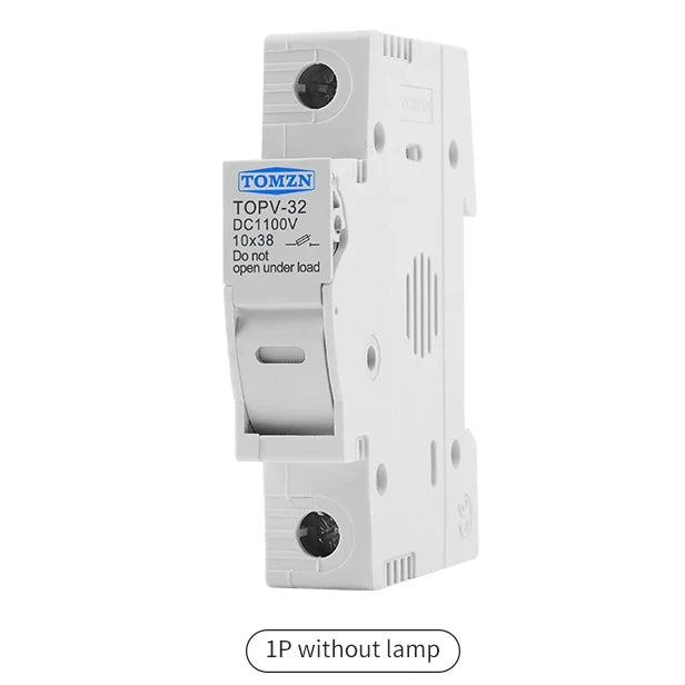 TOMZN 1P 2P DC Fuse Holder 10*38mm High Voltage Solar PV 1100V TOPV-30 Base Photovoltaic System Protection Protector GPV