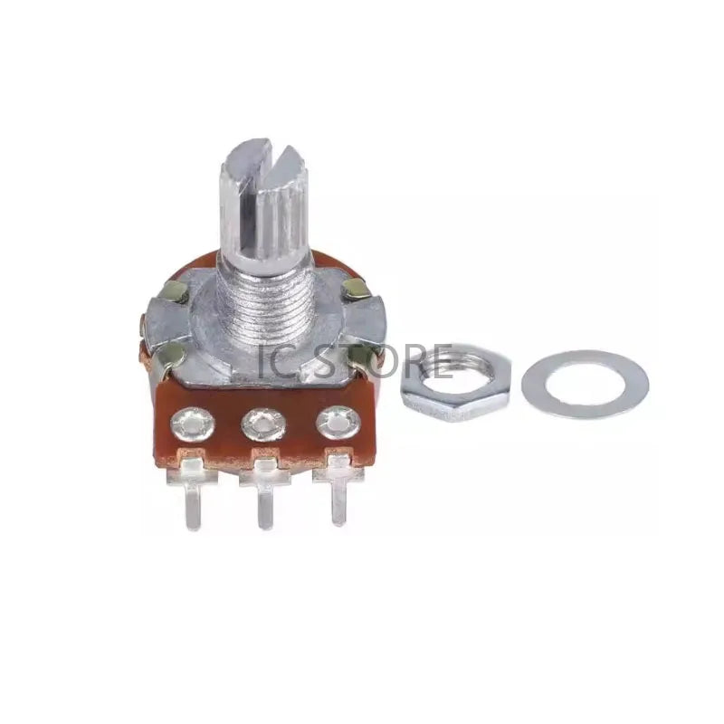 10pcs 3pin 6pin 15mm B1K B2K B5K B10K B20K B50K B100K B250K B500K B1M Potentiometer WH148 1K 2K 5K 10K 20K 50K 100K 250K 500K 1M