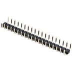 10pcs 2.54mm/2.0mm U Shape Single Row 1x40P Right Angle RA DIP Connector Button Entry Gold Breakable PCB Jumper Male Pin Header