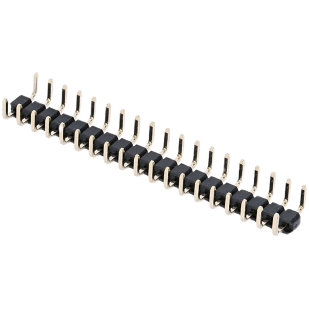 10pcs 2.54mm/2.0mm U Shape Single Row 1x40P Right Angle RA DIP Connector Button Entry Gold Breakable PCB Jumper Male Pin Header